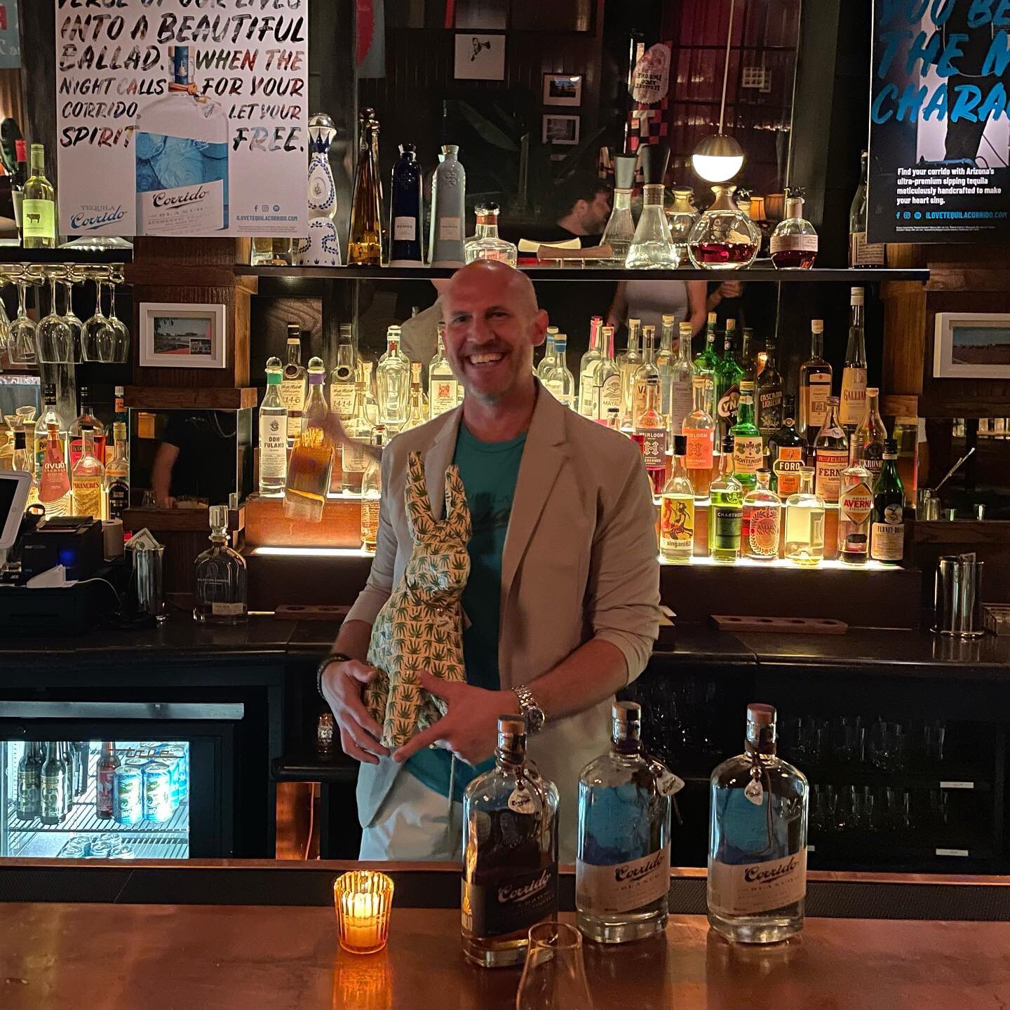 Full circle. Brian Raab back behind the stick at Merc repping @tequilacorrido. What a night!